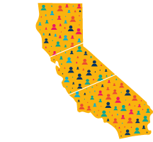 2023 icon of fellows around the state of California