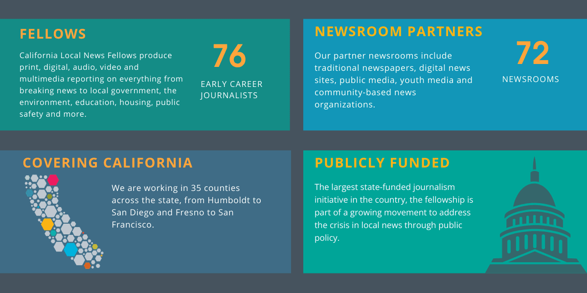 infographic with four color blocks of Fellowship facts