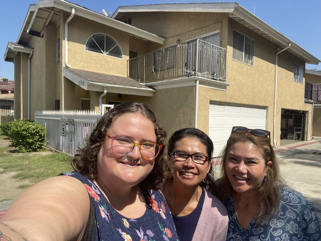 image of Ivie and two women